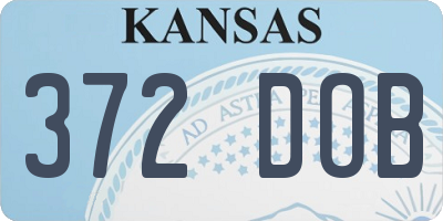 KS license plate 372DOB
