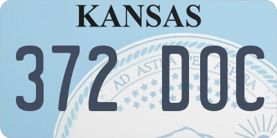 KS license plate 372DOC