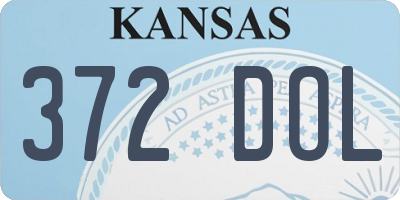 KS license plate 372DOL