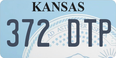 KS license plate 372DTP