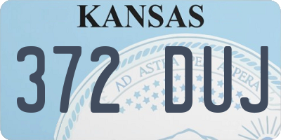 KS license plate 372DUJ