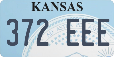 KS license plate 372EEE