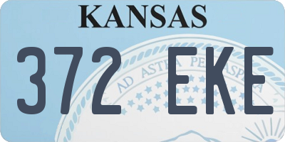 KS license plate 372EKE