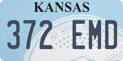 KS license plate 372EMD