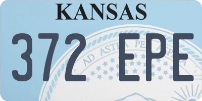 KS license plate 372EPE