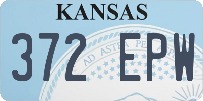 KS license plate 372EPW