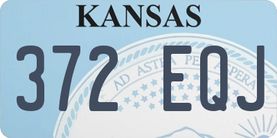 KS license plate 372EQJ