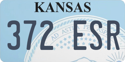 KS license plate 372ESR