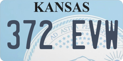 KS license plate 372EVW