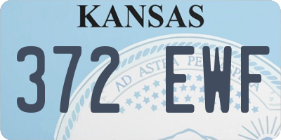 KS license plate 372EWF