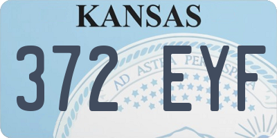 KS license plate 372EYF