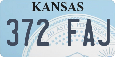 KS license plate 372FAJ