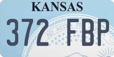 KS license plate 372FBP