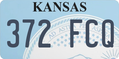 KS license plate 372FCQ