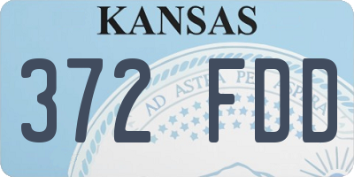 KS license plate 372FDD