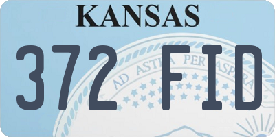 KS license plate 372FID