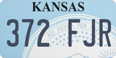 KS license plate 372FJR