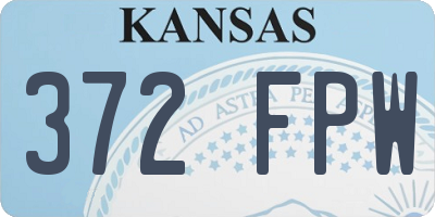 KS license plate 372FPW