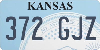 KS license plate 372GJZ