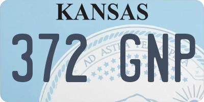 KS license plate 372GNP