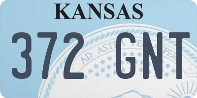 KS license plate 372GNT