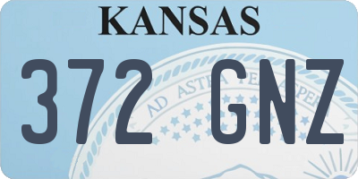 KS license plate 372GNZ