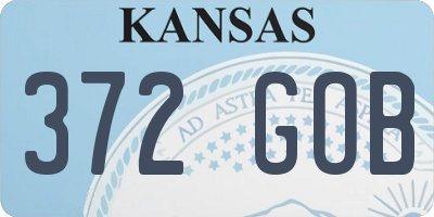 KS license plate 372GOB