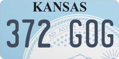 KS license plate 372GOG
