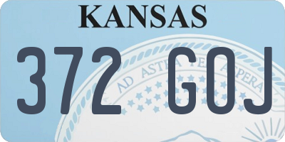 KS license plate 372GOJ