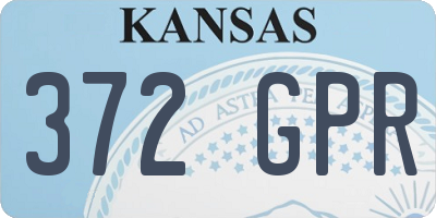 KS license plate 372GPR
