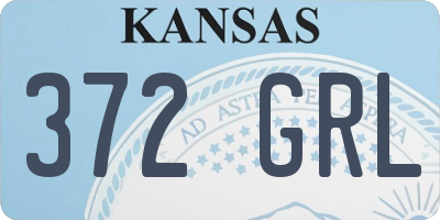 KS license plate 372GRL