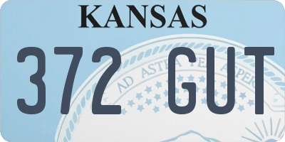 KS license plate 372GUT