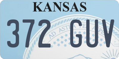 KS license plate 372GUV