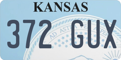 KS license plate 372GUX