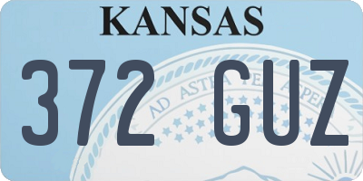 KS license plate 372GUZ
