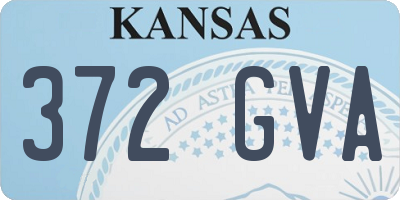 KS license plate 372GVA
