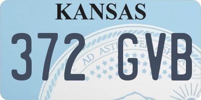 KS license plate 372GVB