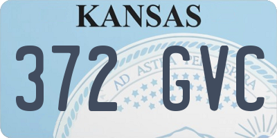 KS license plate 372GVC