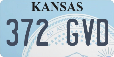 KS license plate 372GVD