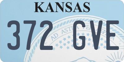 KS license plate 372GVE