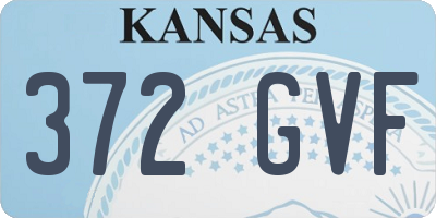 KS license plate 372GVF
