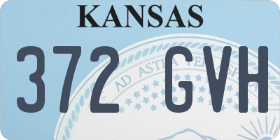 KS license plate 372GVH