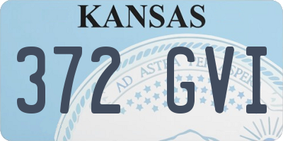 KS license plate 372GVI