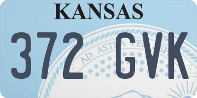 KS license plate 372GVK