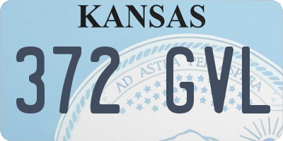KS license plate 372GVL