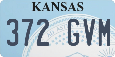 KS license plate 372GVM