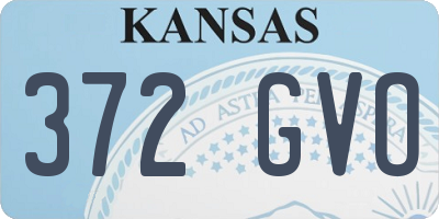 KS license plate 372GVO