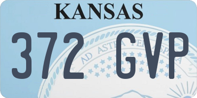 KS license plate 372GVP
