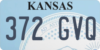 KS license plate 372GVQ