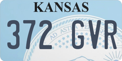 KS license plate 372GVR